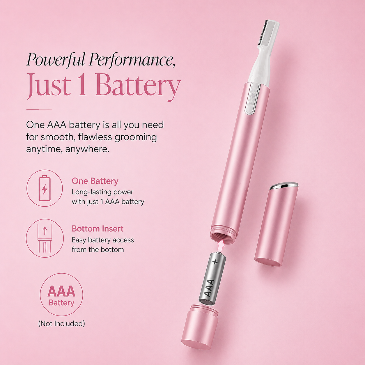 LuxeShave™ Mini Electric eyebrow and face shaver